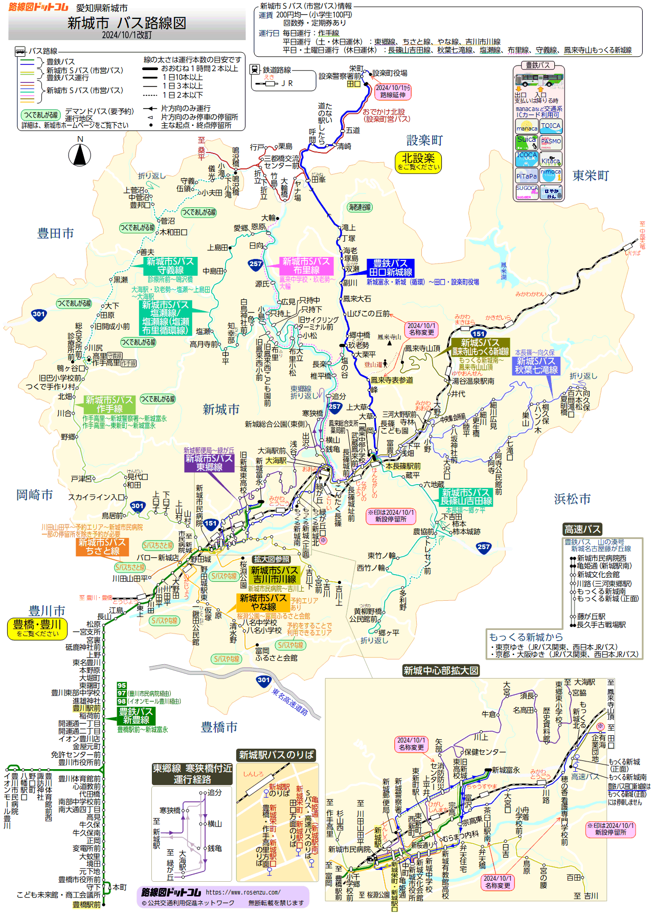 新城市　バス路線図