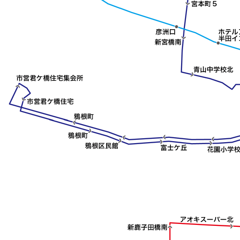 路線図ドットコム 愛知県 武豊町コミュニティバス ゆめころん 路線図