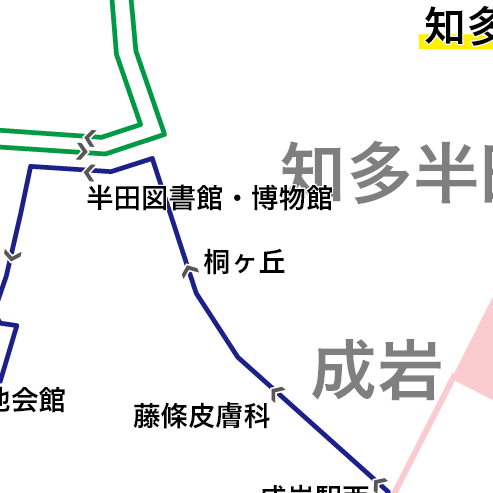 路線図ドットコム 愛知県 半田市地区路線バス ごんくる ごん吉くんバス 路線図