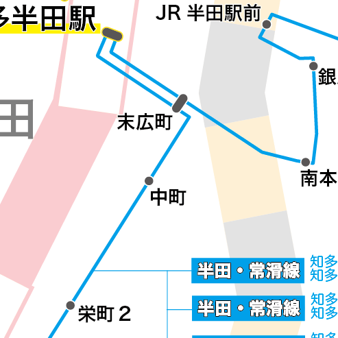 路線図ドットコム 愛知県 半田市地区路線バス ごんくる ごん吉くんバス 路線図