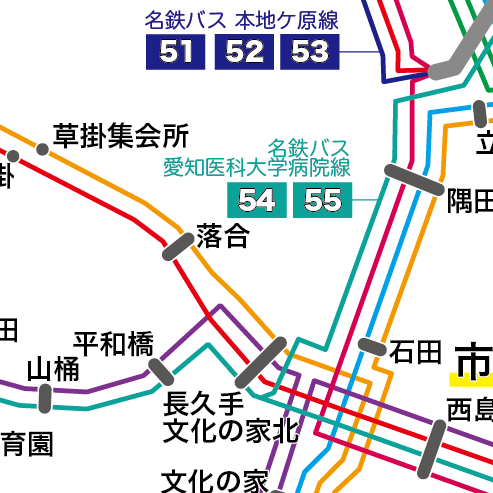 路線図ドットコム 愛知県 長久手市 ｎ バス 路線図