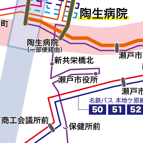 路線図ドットコム 愛知県 瀬戸市コミュニティバス路線図 路線図ドットコム 愛知県 瀬戸市コミュニティバス路線図