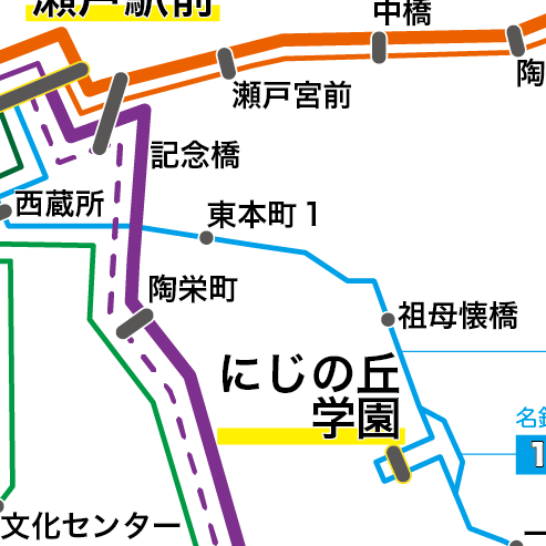 路線図ドットコム 愛知県 瀬戸市コミュニティバス路線図 路線図ドットコム 愛知県 瀬戸市コミュニティバス路線図